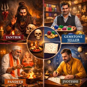 Are You Still Not Aware of the Difference Between a Tantrik, Gemstone Seller, Panditji, and Jyotishi? – By Astrologer Rakkesh Chandra : An Ethical Astrologer in Pune