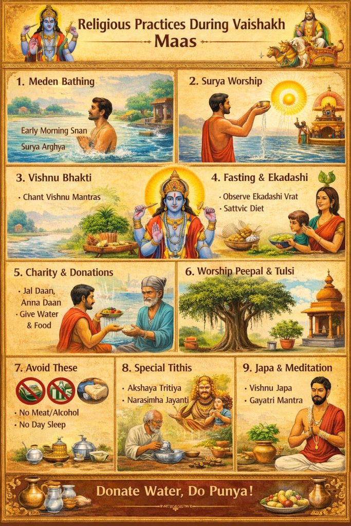 Religious practices during vaishak maas