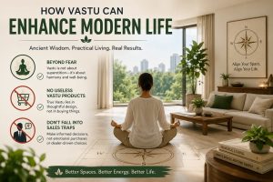 How Vastu Can Enhance Modern Life — Beyond Fear, Without Buying Useless Vastu Products, and Not Falling into the Trap of Sales Techniques of Property Dealers – By Astrologer Rakkesh Chandra : Best Vastu Consultant in Pune | Top Vastu Consultant in India
